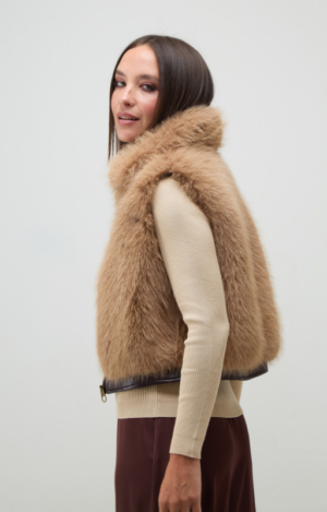 CHALECO PIEL OJOROJO