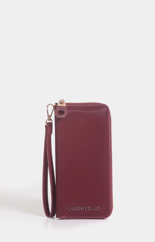 billetera mediana vertical bordo