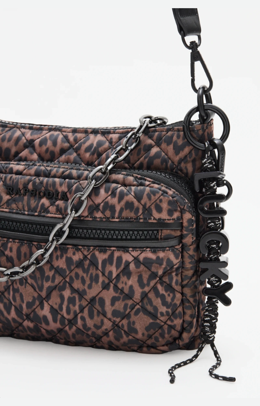 cartera city animal matelasse marron (2)